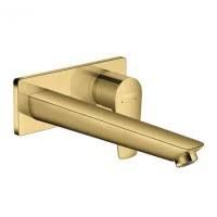 Ornament baterie lavoar perete Talis E pipa 22.5 cm - polished gold optic